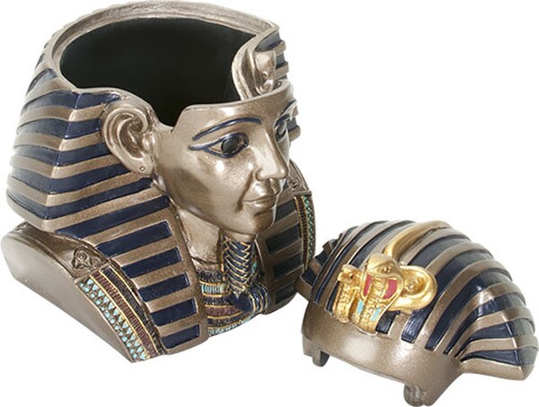 King Tut Head Box Sculpture